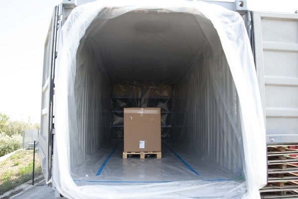 Bao mùng thổi là giải pháp giúp bảo vệ, hạn chế thiệt hại hàng hóa chứa trong thùng container