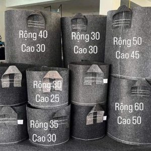 Các kích thước túi vải trồng tại Bao bì VT Miền Đông